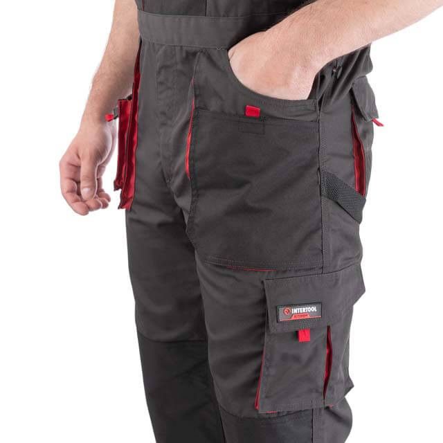 Полукомбинезон рабочий 80% полиэстер, 20% хлопок, плотность 260 г/м², S INTERTOOL SP-3021