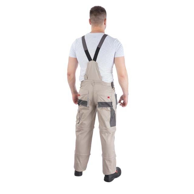 Брюки трансформер рабочие с лямками 6 в 1, 100% хлопок, плотность 180 г/м², M INTERTOOL SP-3042