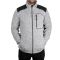 Куртка вязанная SOFTSHELL, серого цвета с черными вставками, ткань 100% полиэстер 270G, с карманом на груди и двумя боковыми, L INTERTOOL SP-3113
