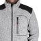 Куртка вязанная SOFTSHELL, серого цвета с черными вставками, ткань 100% полиэстер 270G, с карманом на груди и двумя боковыми, L INTERTOOL SP-3113