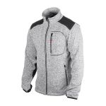 Куртка вязанная SOFTSHELL, серого цвета с черными вставками, ткань 100% полиэстер 270G, с карманом на груди и двумя боковыми, XXL INTERTOOL SP-3115