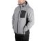 Куртка SOFTSHELL світло сіро-чорна, з капюшоном, тришарова, тканина - стрейч 300 GSM 100D, з водо- та вітрозахистом, розмір XL INTERTOOL SP-3124