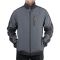 Куртка SOFTSHELL, темно серо-черная, трехслойная, ткань стрейч 300GSM 100D, с водо-, ветрозащитой, S INTERTOOL SP-3131