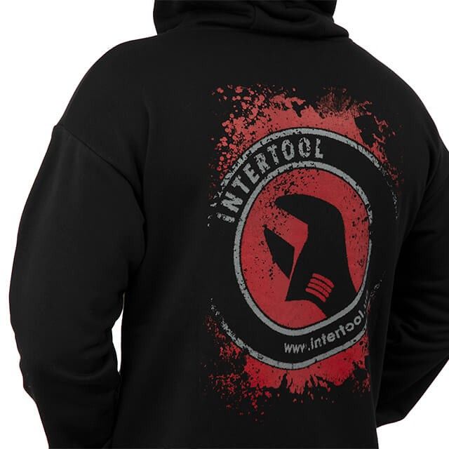 Худи черный, трикотаж, XL INTERTOOL SP-4004