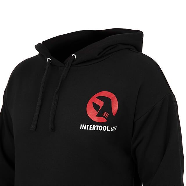 Худи черный, трикотаж, XL INTERTOOL SP-4004