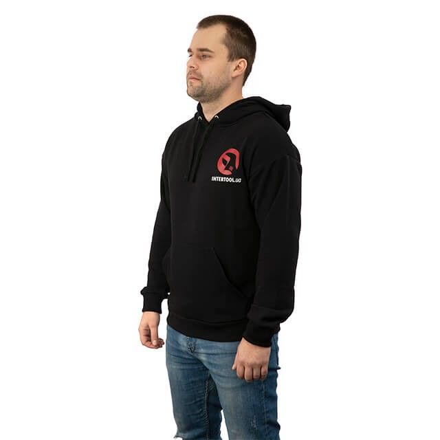 Худи черный, трикотаж, XL INTERTOOL SP-4004