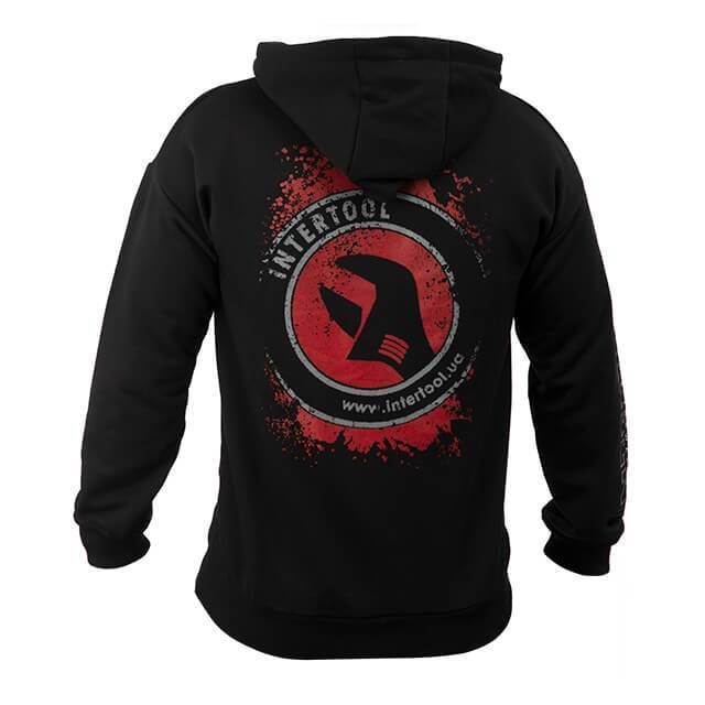 Худи черный, трикотаж, XXL INTERTOOL SP-4005