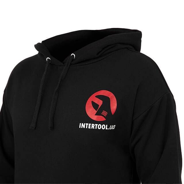 Худи черный, трикотаж, XXL INTERTOOL SP-4005