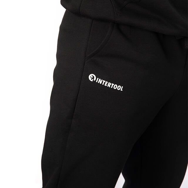 Брюки черные, трикотаж, XXL INTERTOOL SP-4010