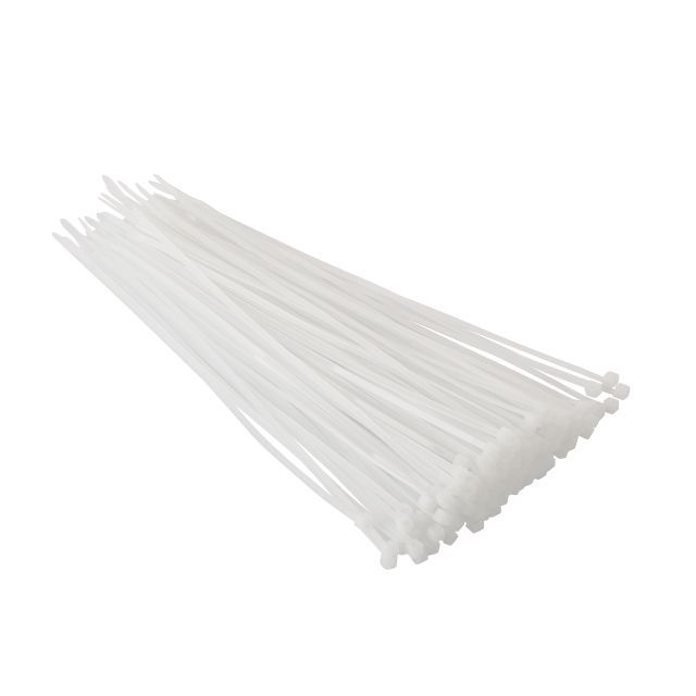 Хомут пластиковый 2,5*200 мм, белый, 100 ед. INTERTOOL TC-2520