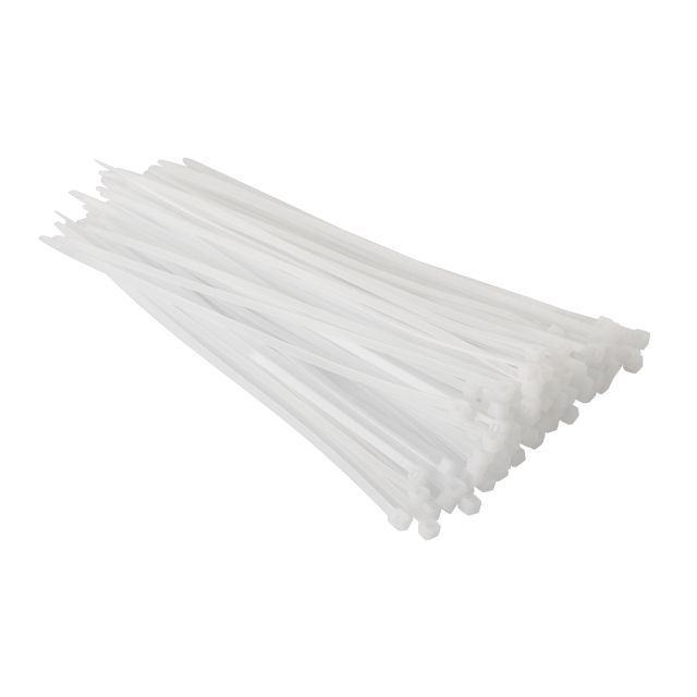 Хомут пластиковый 3,6*200 мм, белый, 100 ед. INTERTOOL TC-3620