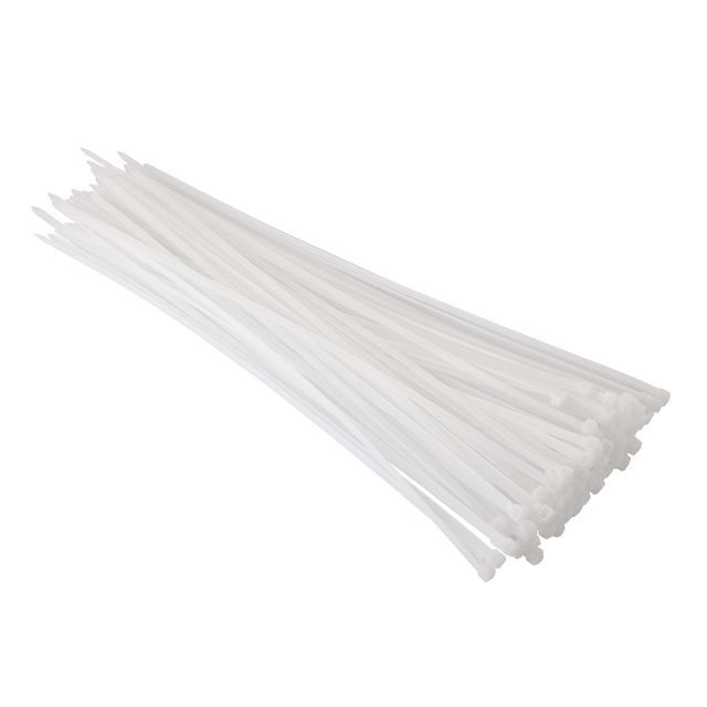 Хомут пластиковый 4,8*350 мм, белый, 100 ед. INTERTOOL TC-4835