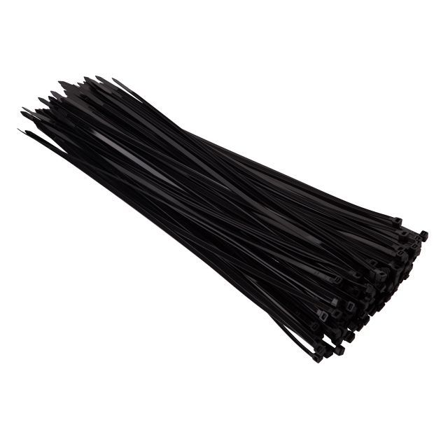 Хомут пластиковый 4,8*350 мм, черный, 100 ед. INTERTOOL TC-4836