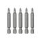 Комплект отверточных насадок PH1, ACR, S2, 5 ед., STORM INTERTOOL VT-0201