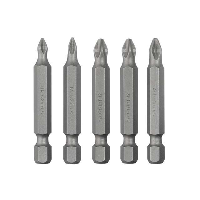 Комплект отверточных насадок PH1, PH2, PZ1, PZ2, ACR, S2, 5 ед., STORM INTERTOOL VT-0205