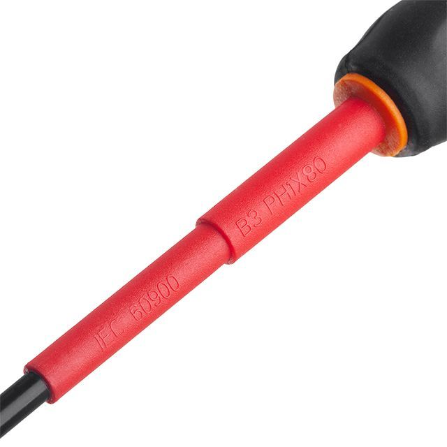 Отвертка изолированная крестовая PH1*80 мм, 1000 В INTERTOOL VT-3211