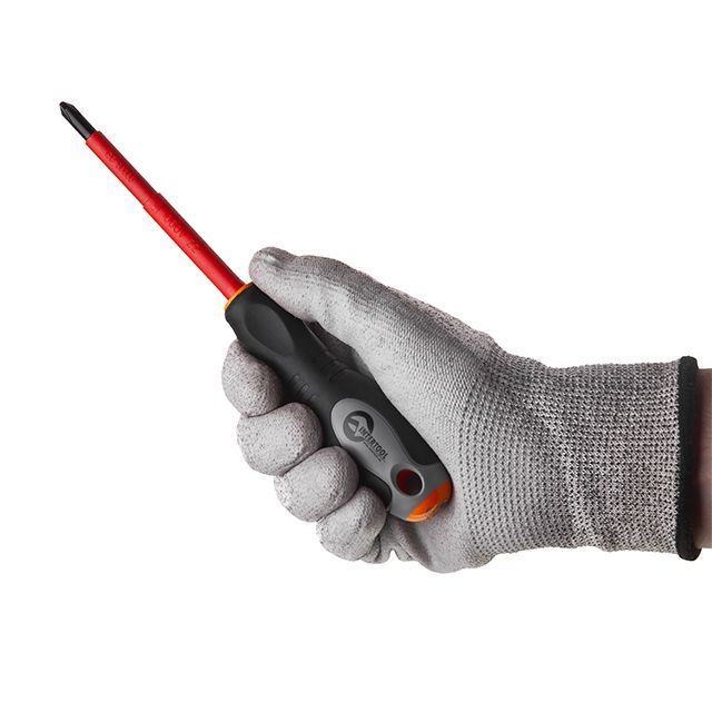 Отвертка изолированная крестовая PH2*100 мм, 1000 В INTERTOOL VT-3212
