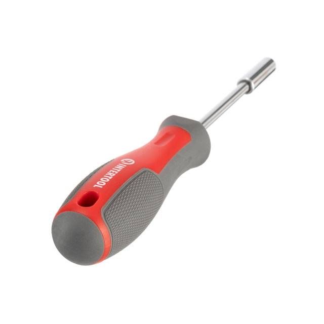Отвертка с магнитным держателем для насадок 1/4" 100 мм, Cr-V INTERTOOL VT-3300