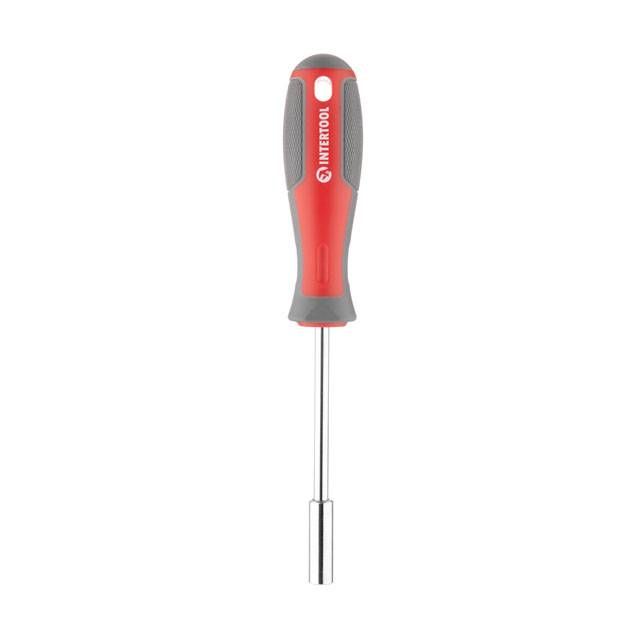 Отвертка с магнитным держателем для насадок 1/4" 100 мм, Cr-V INTERTOOL VT-3300