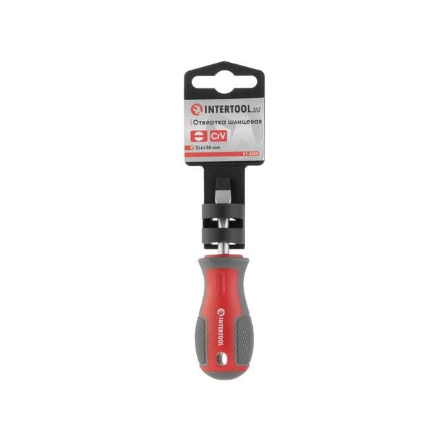 Отвертка шлицевая SL6.0*38 мм, CR-V INTERTOOL VT-3309