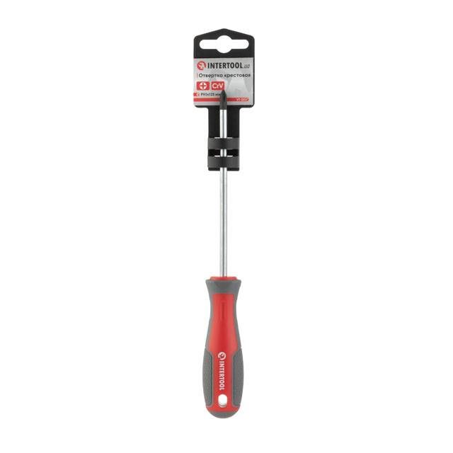 Отвертка крестовая PH1*125 мм, CR-V INTERTOOL VT-3317
