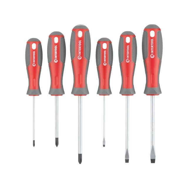 Набор отверток 6 ед. (LS3.0*75 мм, SL5.0*100 мм, SL6.0*100 мм, PH0*75 мм, PH1*75 мм, PH2*100 мм) INTERTOOL VT-3346