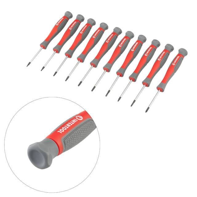 Набор отверток 18 ед. (SL2.5*50 мм, SL3.0*50 мм, SL5.0*75 мм, SL6.0*38 мм, SL6.0*100 мм, SL8.0*150 мм, PH0*50 мм, PH00*50 мм, PH1*75 мм, PH2*38 мм, PH INTERTOOL VT-3350