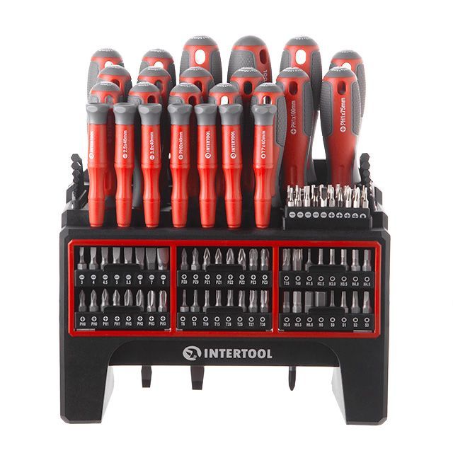 Набор отверток с комплектом насадок 114 ед INTERTOOL VT-3372