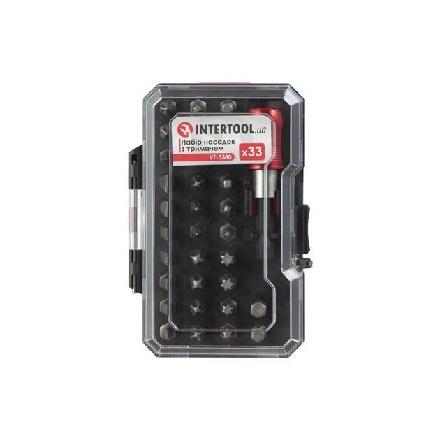 Набор отверточных насадок с держателем 33 ед. INTERTOOL VT-3380