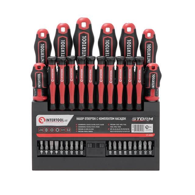 Набор отверток с комплектом насадок 36 ед., STORM INTERTOOL VT-3443