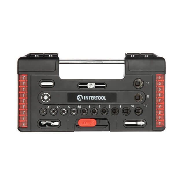 Набор отверточных насадок и головок с трещоткой 57 ед., STORM INTERTOOL VT-3657