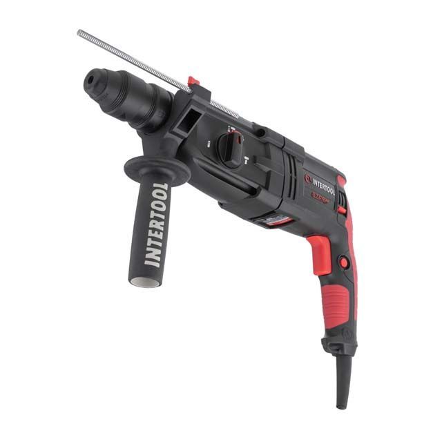 Перфоратор 1000 Вт, 3.2 Дж, 0-1300 об/мин, 0-5100 уд/мин, 3 режима, съемный быстрозажимной патрон INTERTOOL WT-0171