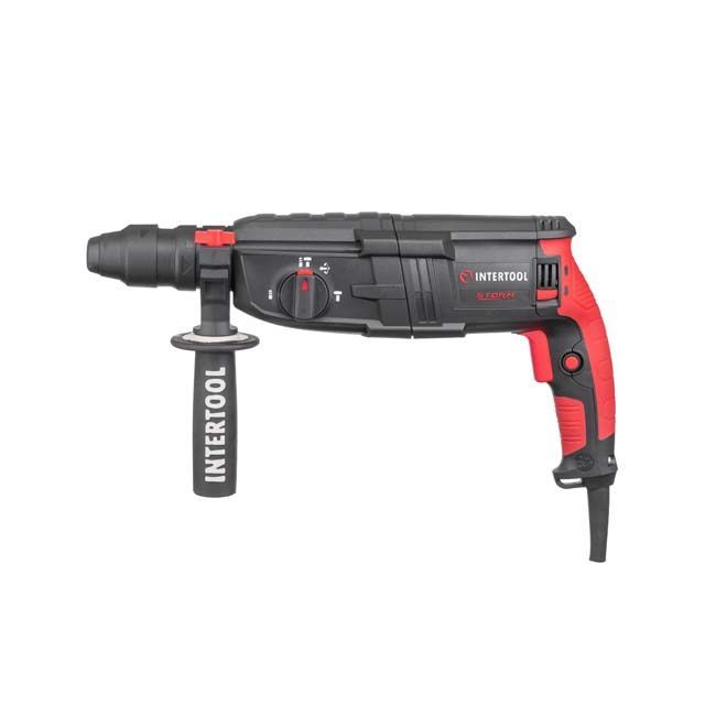 Перфоратор 1000 Вт, 3.2 Дж, 0-1300 об/мин, 0-5100 уд/мин, 3 режима, съемный быстрозажимной патрон INTERTOOL WT-0171