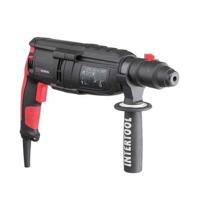 Перфоратор 1000 Вт, 3.2 Дж, 0-1300 об/мин, 0-5100 уд/мин, 3 режима, съемный быстрозажимной патрон INTERTOOL WT-0171