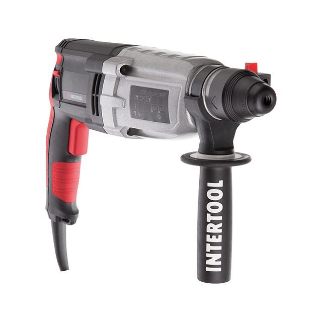 Перфоратор 1000 Вт, 3.2 Дж, 0-1300 об/мин, 0-5100 уд/мин, 3 режима, металлический корпус редуктора INTERTOOL WT-0172