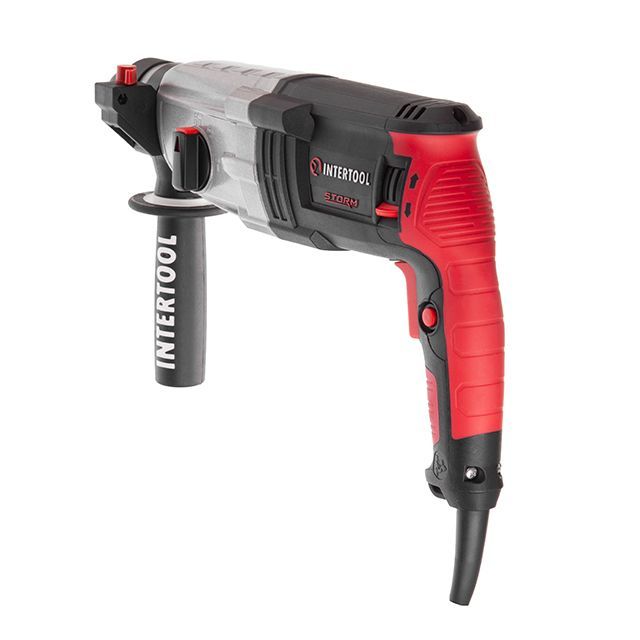Перфоратор 1000 Вт, 3.2 Дж, 0-1300 об/мин, 0-5100 уд/мин, 3 режима, металлический корпус редуктора INTERTOOL WT-0172
