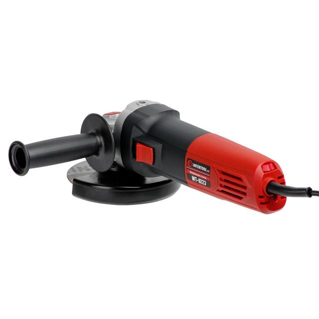 Шлифмашина угловая, 1100 Вт, диаметр круга 125 мм, регулировка оборотов 3000-12000 об/мин INTERTOOL WT-0223
