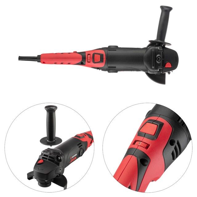 Шлифмашина угловая 1200 Вт, диаметр круга 125 мм, 5000-12000 об/мин, поворотная рукоятка INTERTOOL WT-0225