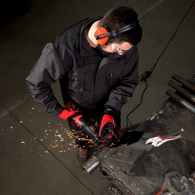 Шлифмашина угловая 1200 Вт, диаметр круга 125 мм, 5000-12000 об/мин, поворотная рукоятка INTERTOOL WT-0225