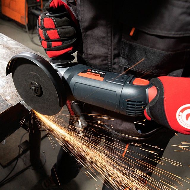 Шлифмашина угловая, 1800 Вт, диаметр круга 180 мм, 8000 об/мин, плавный пуск INTERTOOL WT-0227