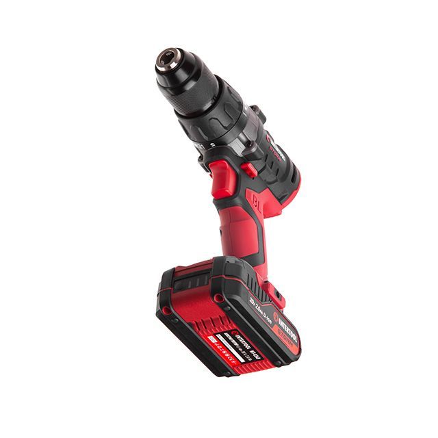 Дрель-шуруповерт аккумуляторная с бесщеточным двигателем 20 В, 50 Nm, 0-400/0-1500 об/мин, 1,5-13 мм, литий-ион, 2x2.0 Ач, ЗУ, кейс INTERTOOL WT-0331