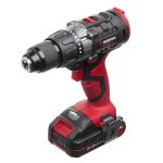 Дрель-шуруповерт аккумуляторная с бесщеточным двигателем 20 В, 50 Nm, 0-400/0-1500 об/мин, 1,5-13 мм, литий-ион, 2x2.0 Ач, ЗУ, кейс INTERTOOL WT-0331