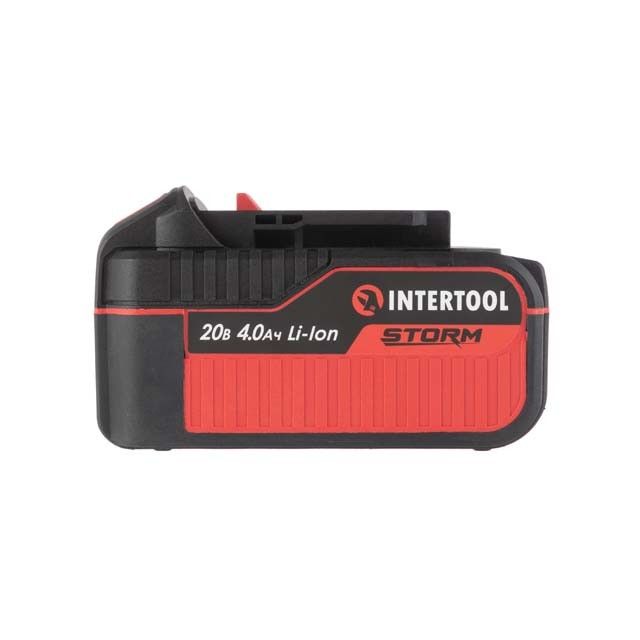 Аккумулятор 20 В, Li-ion, 4.0 Ач, индикатор уровня заряда INTERTOOL WT-0341