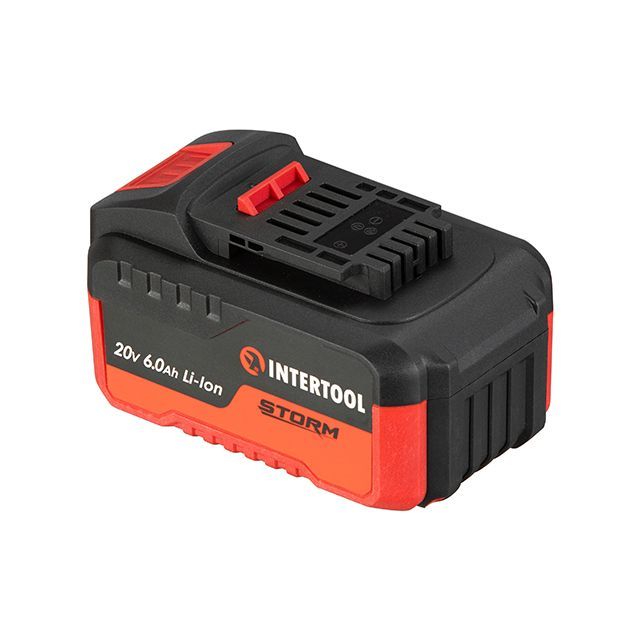 Аккумулятор 20 В, литий-ион, 6.0 Ач, индикатор уровня заряда INTERTOOL WT-0342