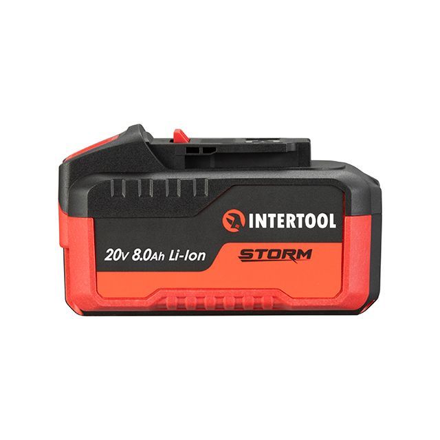 Аккумулятор 20 В, литий-ион, 8.0 Ач, индикатор уровня заряда INTERTOOL WT-0343