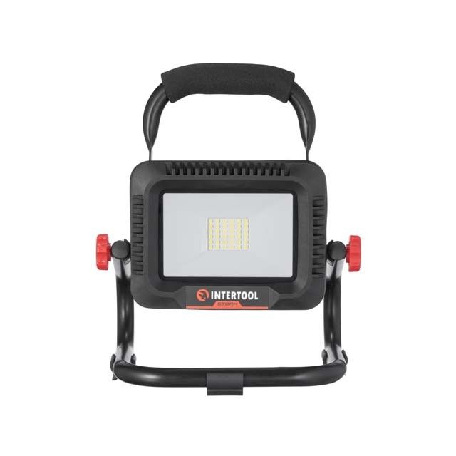 Фонарь аккумуляторный 20 В, LED, 20 Вт, 900/2000 лм, 120°, 6000 K, без ЗУ и АКБ INTERTOOL WT-0349