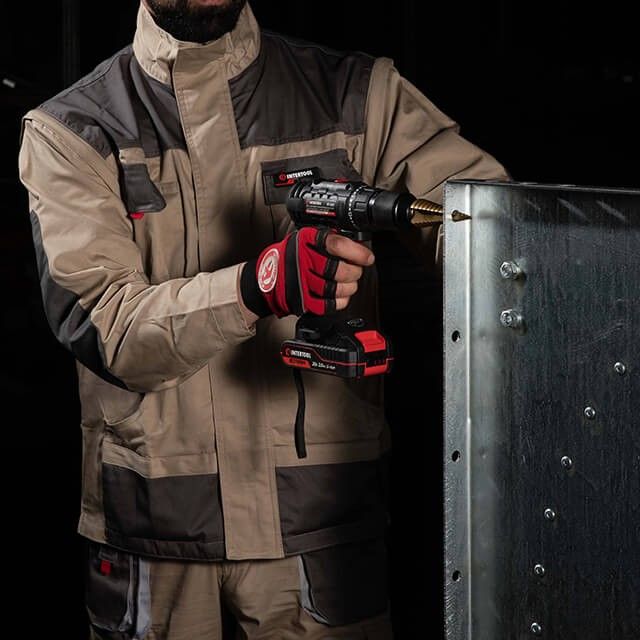 Дрель-шуруповерт аккумуляторная 20 В, 35 Nm, 0-450/0-1500 об/мин, 2-13 мм, Li-Ion, 2.0 Ач, ЗУ 2 А, кейс INTERTOOL WT-0350