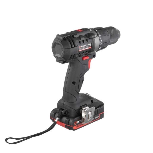 Дрель-шуруповерт аккумуляторная 20 В, 50 Нм, 0-450/0-1700 об/мин, 2-13 мм, Li-Ion, 2.0 Ач, ЗУ 2 А, кейс INTERTOOL WT-0351