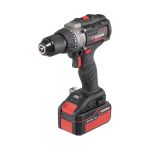 Дрель-шуруповерт аккумуляторная ударная с бесщеточным двигателем 20 В, 100 Nm, 0-410/0-1800 об/мин, 2-13 мм, литий-ион, 4.0 Ач, ЗУ 4А, кейс INTERTOOL WT-0361