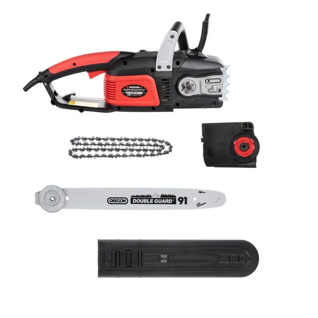 Пила цепная электрическая 2400 Вт, шина 40 см, плавный пуск, SDS-система натяжки цепи, прямой двигатель. INTERTOOL WT-0625